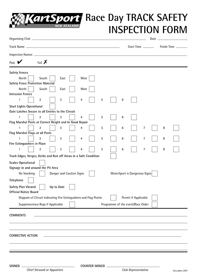 Track Inspection Form